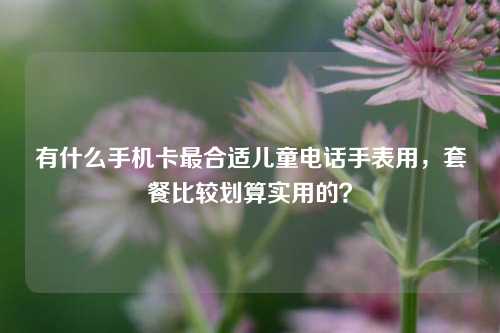 有什么手机卡最合适儿童电话手表用，套餐比较划算实用的？